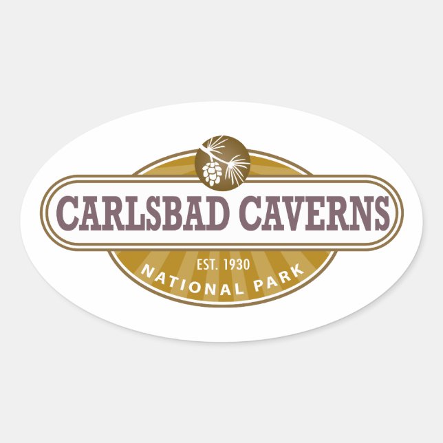 Carlsbad Caverns Nationalpark Ovaler Aufkleber (Vorderseite)