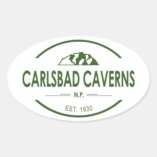 Carlsbad Caverns Nationalpark Ovaler Aufkleber (Vorderseite)