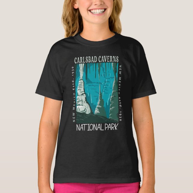 Carlsbad Caverns Nationalpark Vintag gefährdet T-Shirt (Vorderseite)