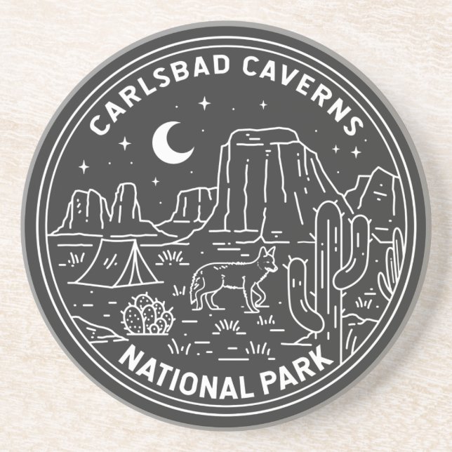Carlsbad Caverns Nationalpark Vintag  Getränkeuntersetzer (Vorne)
