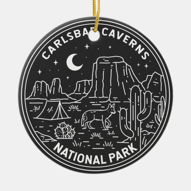 Carlsbad Caverns Nationalpark Vintag Keramik Ornament (Vorne)