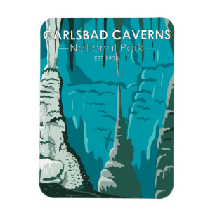 Carlsbad Caverns Nationalpark Vintag Magnet