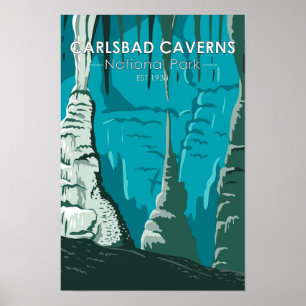 Carlsbad Caverns Nationalpark Vintag Poster