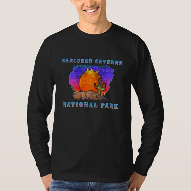 Carlsbad Caverns Nationalpark Wüste Sunset Scene T-Shirt (Vorderseite)