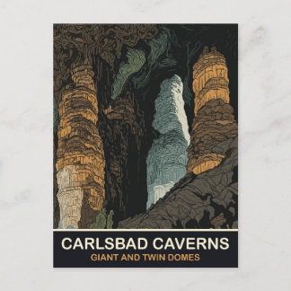 Carlsbad Höhlen, Riesen- und Zweierdomen, Reisen Postkarte