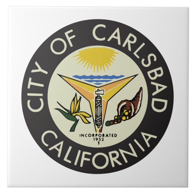 Carlsbad (Kalifornien) City Siegel Fliese (Vorderseite)