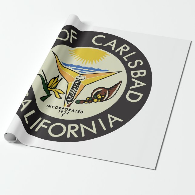 Carlsbad (Kalifornien) City Siegel Geschenkpapier (Ungerollt)
