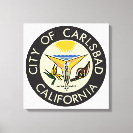 Carlsbad (Kalifornien) City Siegel Leinwanddruck