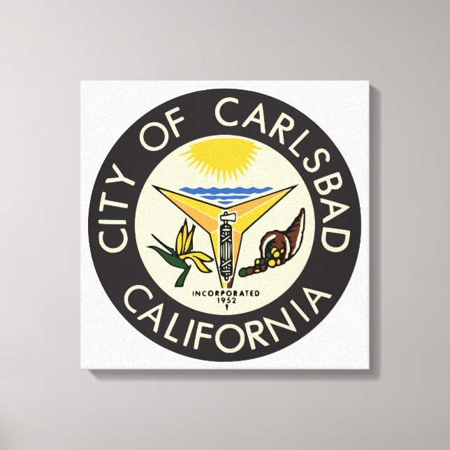 Carlsbad (Kalifornien) City Siegel Leinwanddruck (Vorderseite)