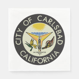 Carlsbad (Kalifornien) City Siegel Serviette