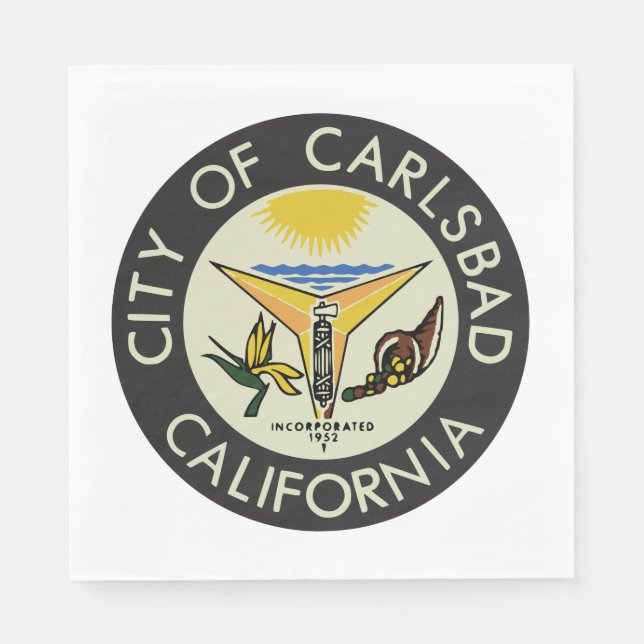 Carlsbad (Kalifornien) City Siegel Serviette (Vorderseite)