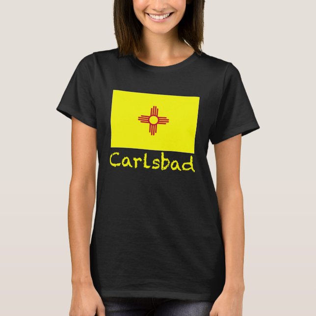 Carlsbad New Mexico USA Flag Souvenir T-Shirt (Vorderseite)