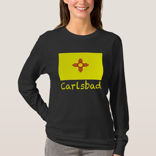 Carlsbad New Mexico USA Flag Souvenir T-Shirt (Vorderseite)