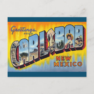 Carlsbad, New Mexico Vintage Kunstpostkarte Postkarte