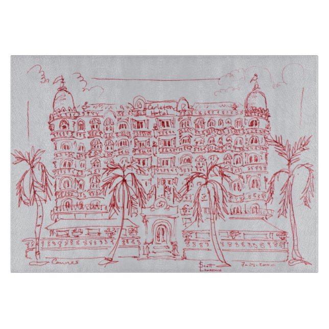 Carlton Hotel, Cannes, Frankreich Schneidebrett (Vorderseite)