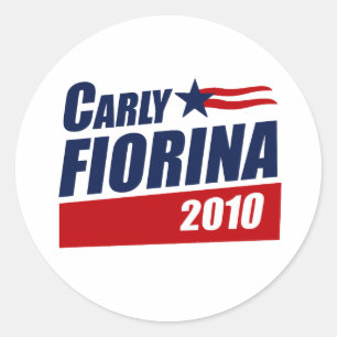 CARLY FIORINA 2010 RUNDER AUFKLEBER