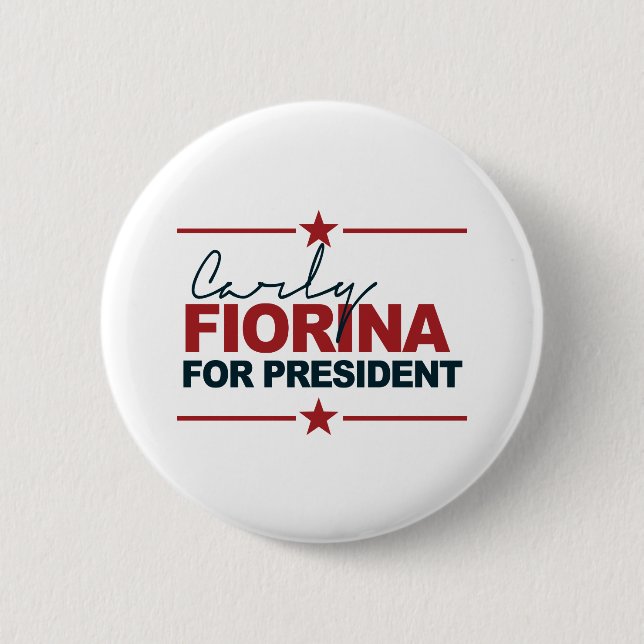 Carly Fiorina für Präsidenten Unterzeichnung 2016 Button (Vorderseite)