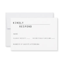 Carly Modern RSVP Card Einladung