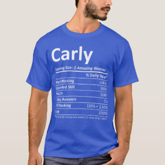 Carly Nutrition Personalisierter Name Lustige Idee T-Shirt