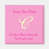 Carly Rebecca Bat Mitzvah Save the Date Magnet