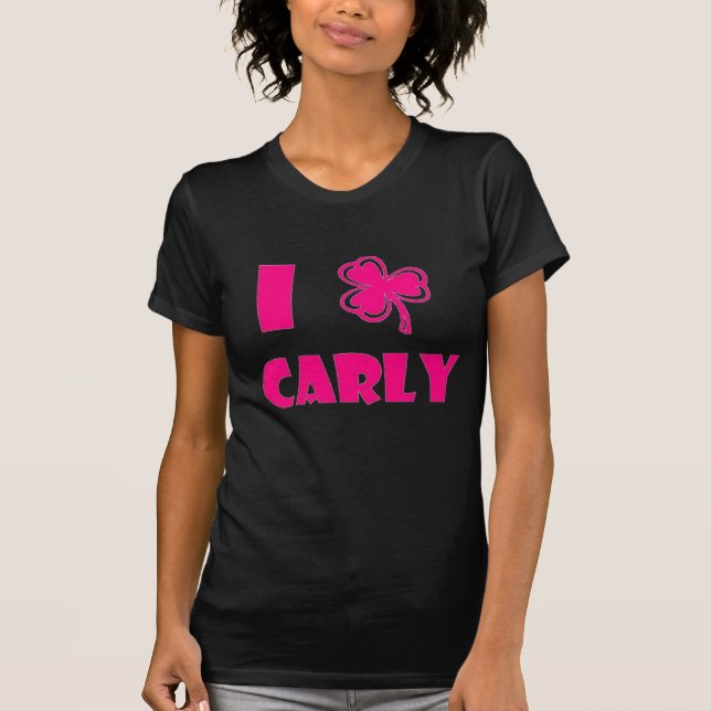 Carly Shirt-Schwarzes und Rosa T-Shirt (Vorderseite)