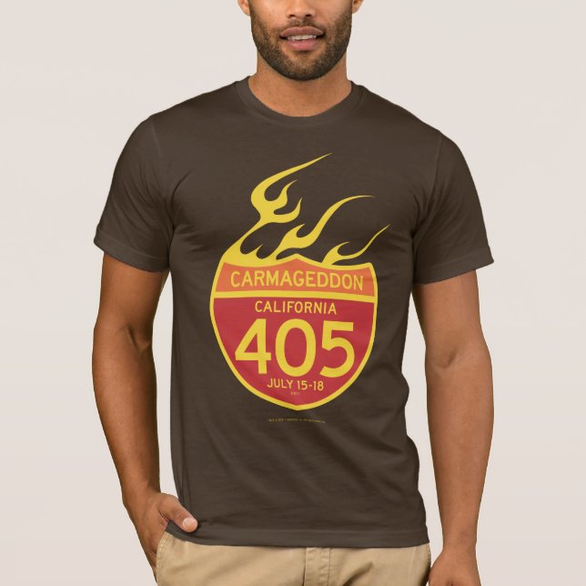 CARMAGEDDON 405 auf Feuer T-Shirt (Vorderseite)