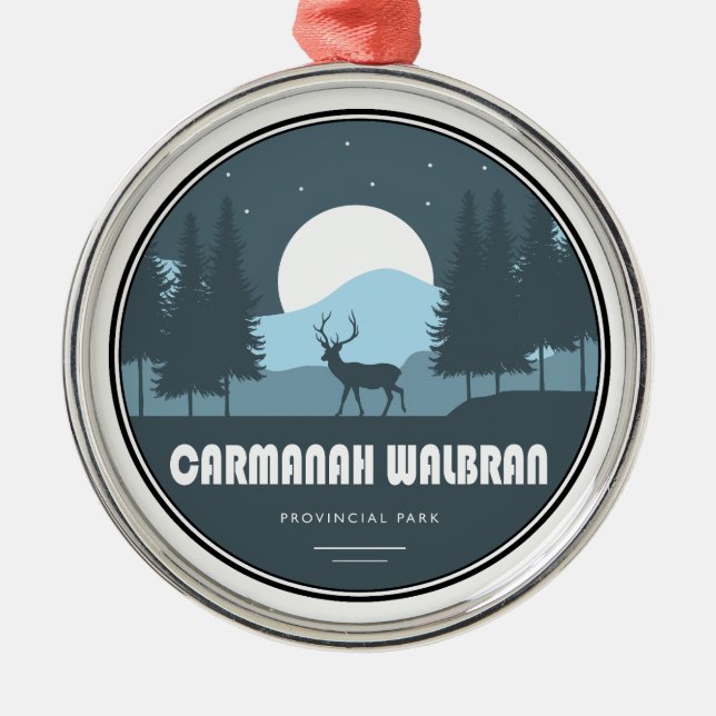 Carmanah Walbran Provincial Park Deer Ornament Aus Metall (Vorne)
