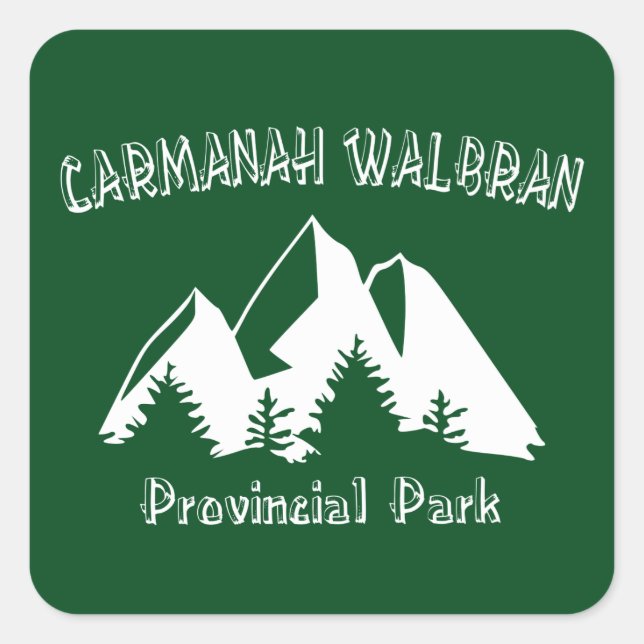 Carmanah Walbran Provincial Park Quadratischer Aufkleber (Vorderseite)