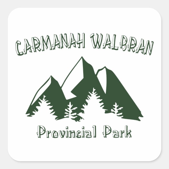 Carmanah Walbran Provincial Park Quadratischer Aufkleber (Vorderseite)