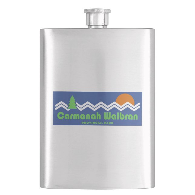 Carmanah Walbran Provincial Park Retro Flachmann (Vorderseite)