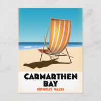Carmarthen Bay Kidwelly Wales Seaside Poster