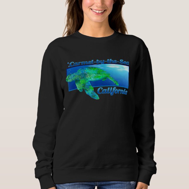 Carmel am Meer California Swimming Sea Turtle Sweatshirt (Vorderseite)