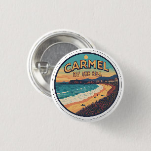 Carmel am Meer Strand Kalifornien Pazifikküste Button