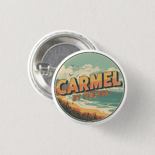 Carmel am Meer Strand Kalifornien Pazifikküste Button