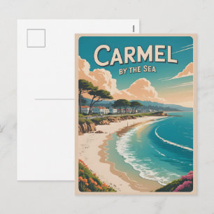 Carmel am Meeresstrand Kalifornien Pazifikküste Feiertagspostkarte