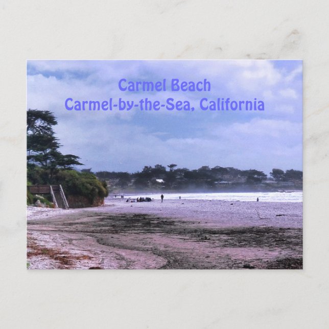 Carmel Beach in California Travel Postcard Postkarte (Vorderseite)