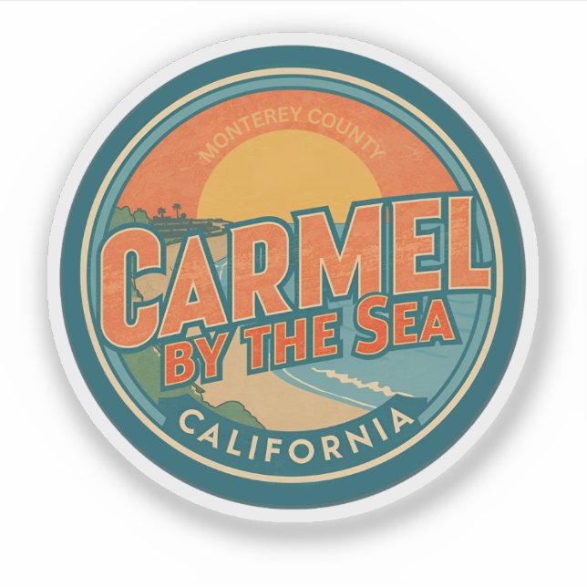 Carmel by the sea beach california pacific coast g aufkleber (Vorderseite)