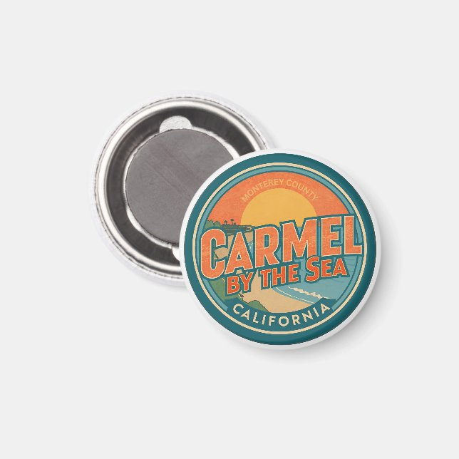 Carmel by the sea beach california pacific coast g magnet (Vorderseite/Rückseite)