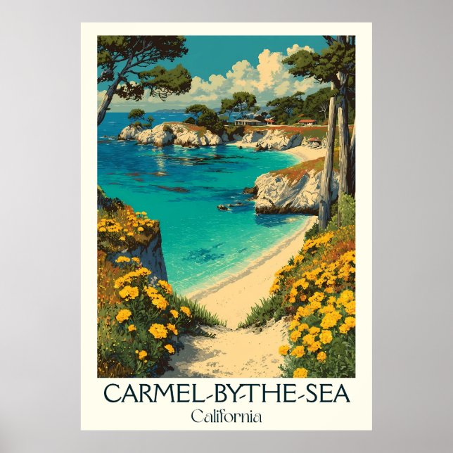 Carmel-by-the-Sea California Art Print Poster (Vorne)