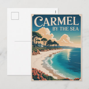 Carmel by the Sea Strand Kalifornien Pazifikküste Feiertagspostkarte