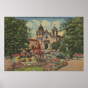 Carmel, CA - Mission San Carlos De Borromeo Poster