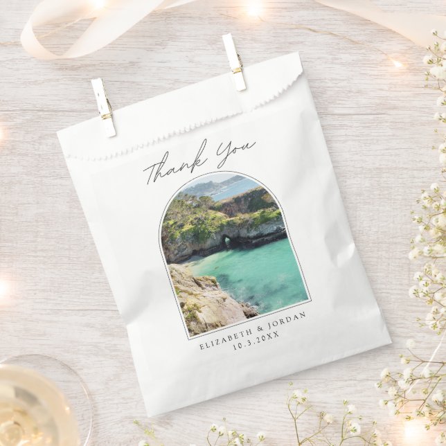 Carmel California Gastgeschenk Hochzeit Danke Foto Geschenktütchen (Ausgeschnitten)
