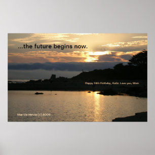 Carmel Gold Sunset Poster (Personalize)