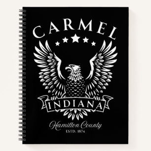 Carmel Hamilton Landkreis Indiana Vintag Eagle Notizbuch