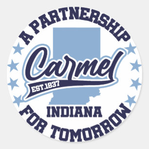 Carmel, Indiana Runder Aufkleber