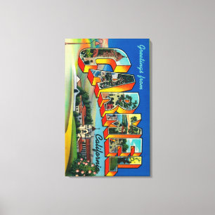 Carmel, Kalifornien - große Buchstabe-Szenen Leinwanddruck