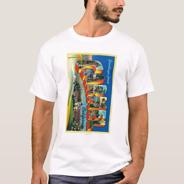 Carmel, Kalifornien - große Buchstabe-Szenen T-Shirt (Vorderseite)
