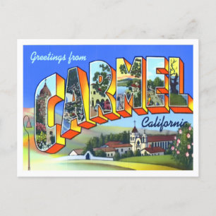 Carmel, Kalifornien Vintage Große Buchstaben Postk Postkarte