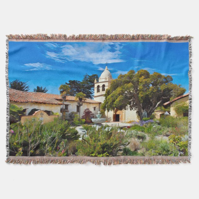 CARMEL MISSION BASILICA Throw Blanket Decke (Vorderseite)