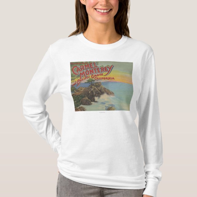 Carmel, Monterey u. pazifische Waldung, CA - T-Shirt (Vorderseite)